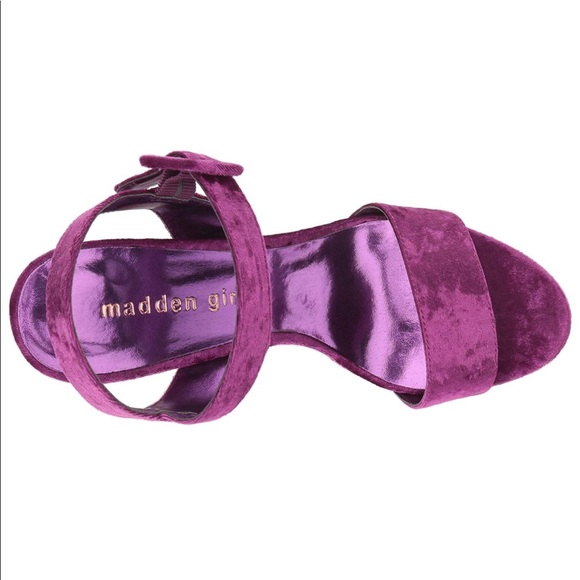 Madden Girl Velvet Fuchsia Heels - Picture 5 of 8